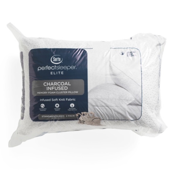 SERTA PERFECT SLEEPER ELITE
20x28 2pk Charcoal Cluster Pillows - Picture 1 of 3